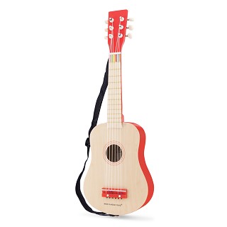 Toy guitar deluxe - natural/red